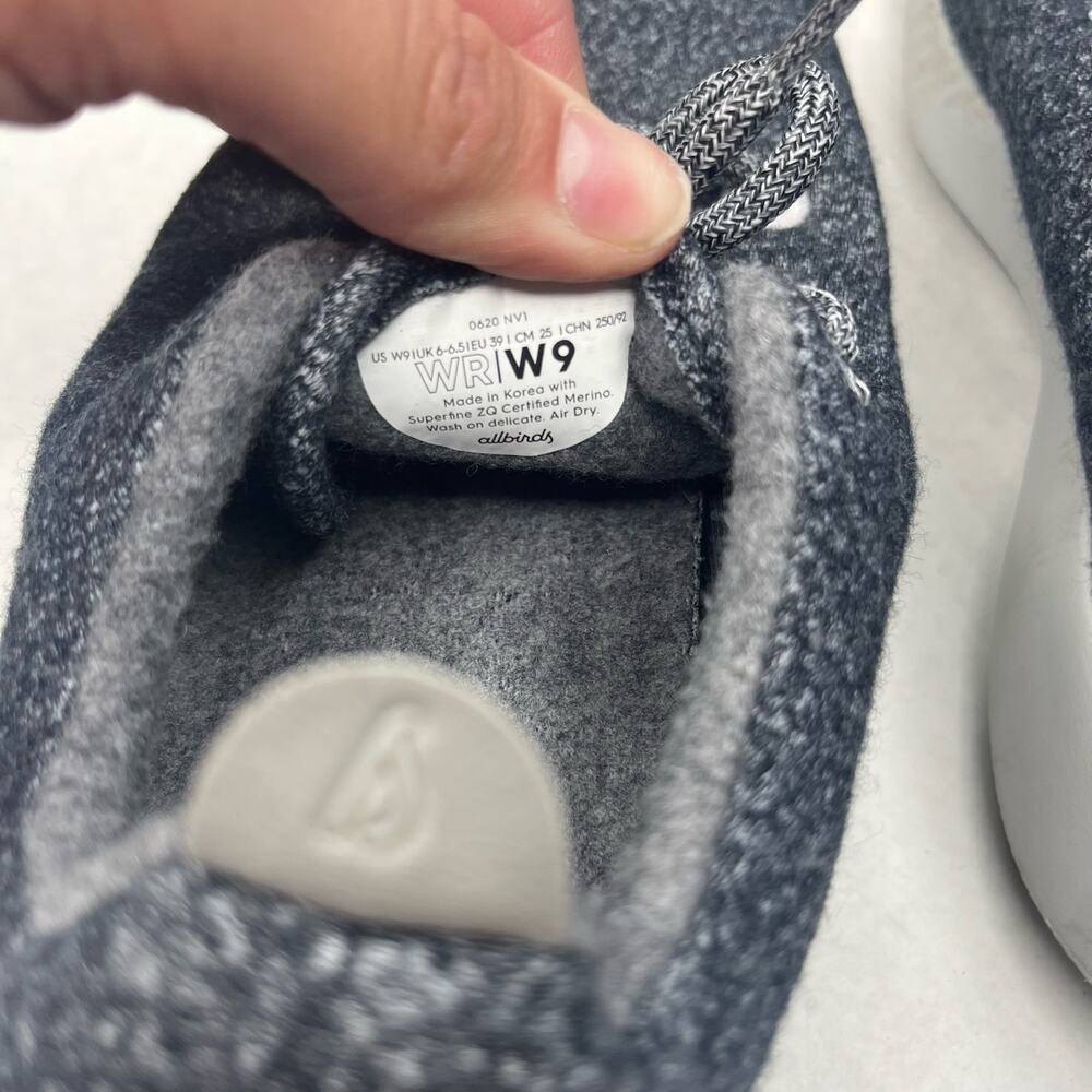 Allbirds Wool Runners Gray Women’s Size 9 WRW9 Lace Up Sneakers Comfort Casual - Picture 11 of 12